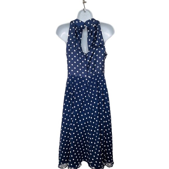 HOBBS London womens SILK dress polka dot dress US size 10 - Picture 3 of 7